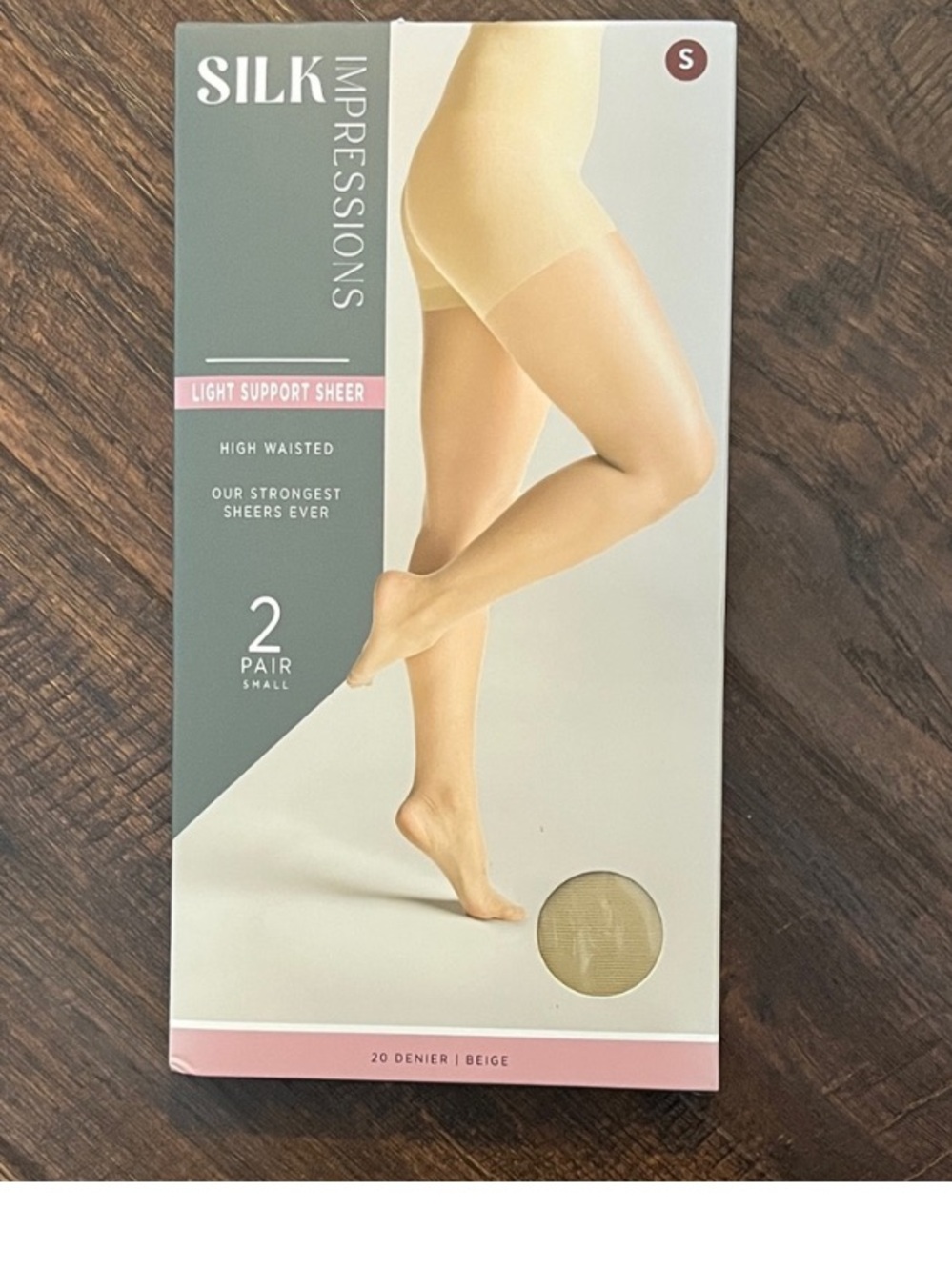 Impressions Light Support Sheer 20 Denier Beige Hosiery - 2 Pair